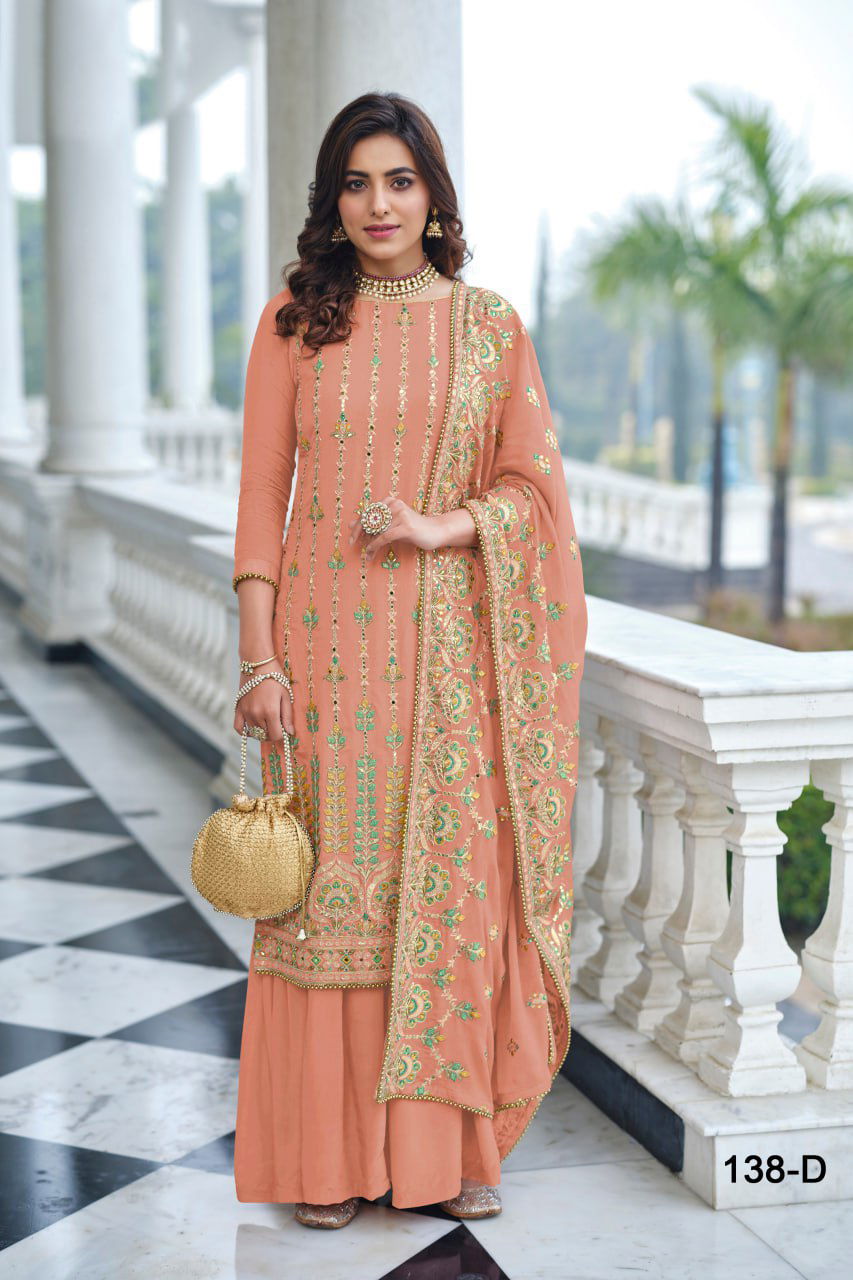 Aaina 138 Colors Designer Salwar Suits Catalog
